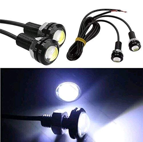 White Eagle Eye Light 18mm Eagle Eye LED Lights 9W DRL Daytime Running Lights Backup Reversing Parking Signal Automobiles Lamps for Motorbike Universal Light