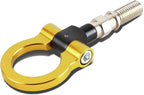 Yellow 1PC, Metal Round Hook JDM Racing Aluminum Triangle Tow Hooks Eyes Front Rear Japanese Car Auto Traile Rear Japanese Car Auto Trailer.