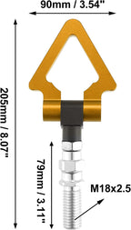 1PC, YELLOW METAL TRIANGLE HOOK Auto Car Track Racing Front Rear Bumper Screw on Tow Hook Trailer Ring for BMW 3 5 7 Series Z3 Z4 for Mini Cooper Triangle