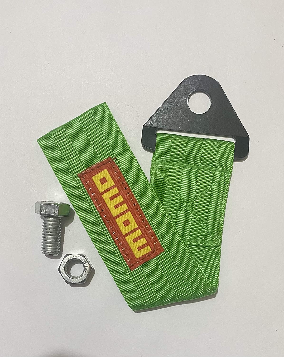 MOMO CAR Truck Tow Belt Strap GREEN Universal Front Rear Tow Strap Tow Hook Towing Belt (Nylon, 1000 kg Pull Capacity 1 Piece