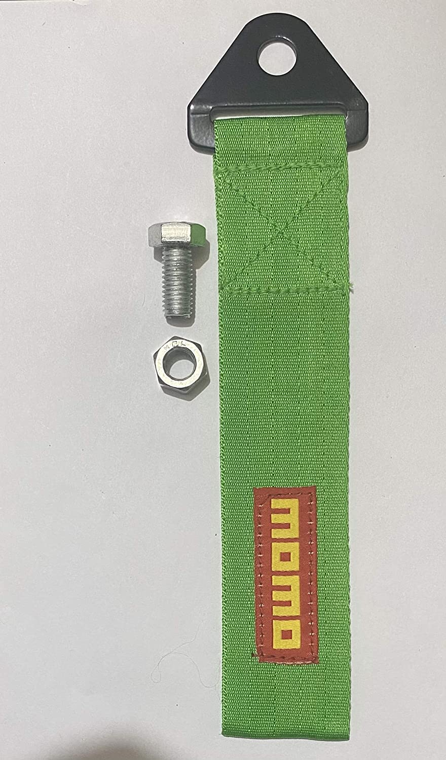MOMO CAR Truck Tow Belt Strap GREEN Universal Front Rear Tow Strap Tow Hook Towing Belt (Nylon, 1000 kg Pull Capacity 1 Piece