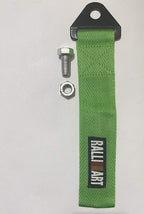 RALLIART CAR Truck Tow Belt Strap GREEN Universal Front Rear Tow Strap Tow Hook Towing Belt (Nylon, 1000 kg Pull Capacity 1 Piece