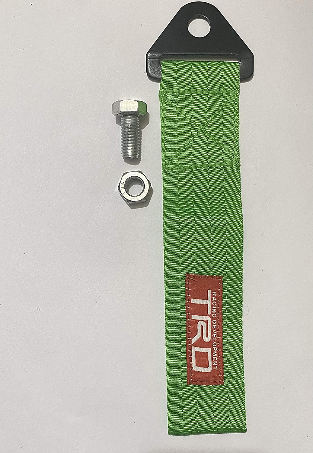 Green TRD Racing Tow Belt &amp; Strap || TRD Racing Premium Universal Front &amp; Rear Tow Strap/Tow Hook Towing Belt (Nylon, 1000 kg Pull Capacity)