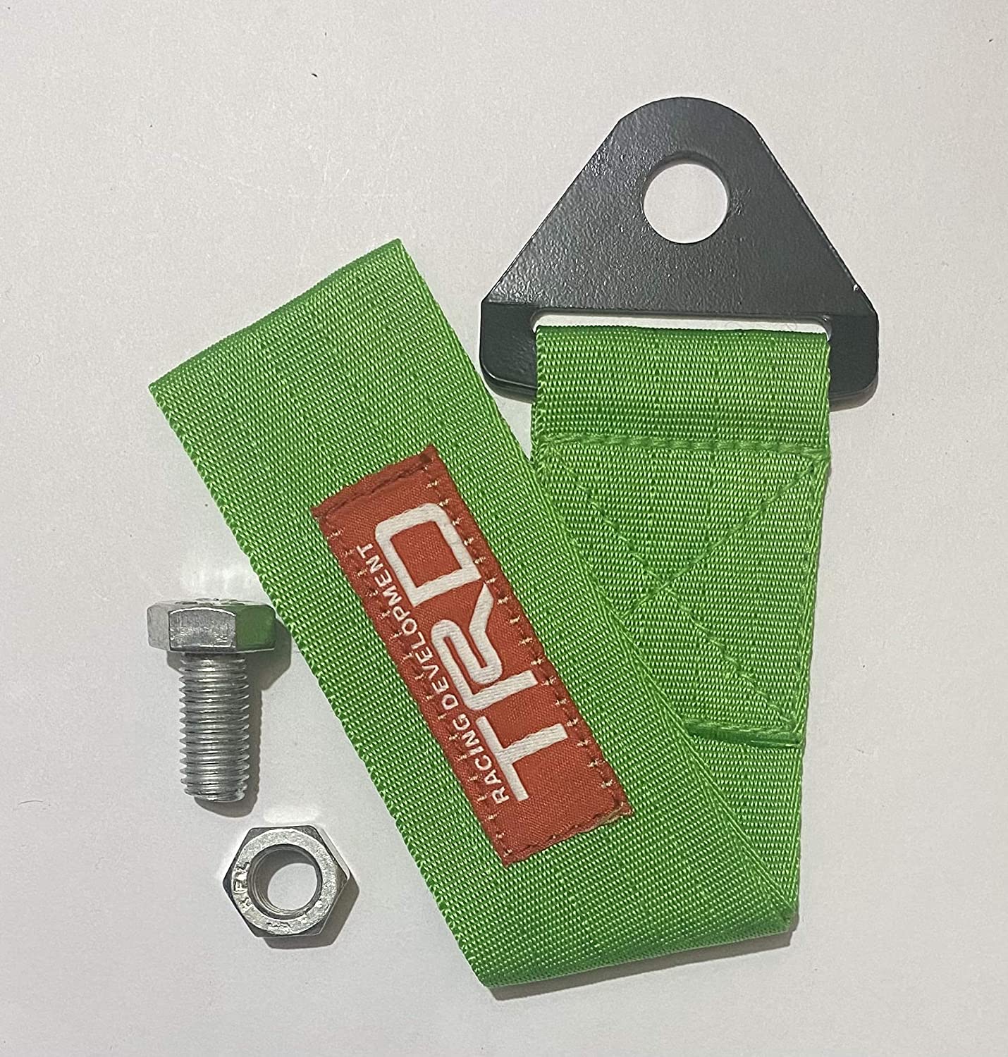Green TRD Racing Tow Belt &amp; Strap || TRD Racing Premium Universal Front &amp; Rear Tow Strap/Tow Hook Towing Belt (Nylon, 1000 kg Pull Capacity)