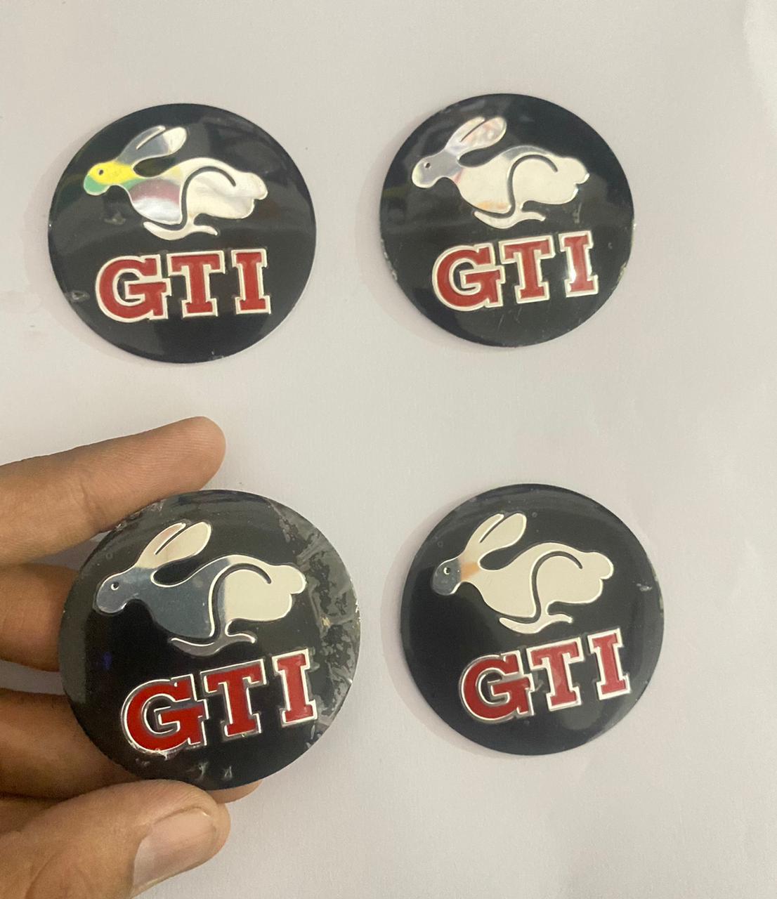 GTI Rabbit Logo - (56mm 2INCH) Abarth Sign Emblem Car Wheel Center Hub Cap Caps Badge Sticker Decal Attractive Sticker