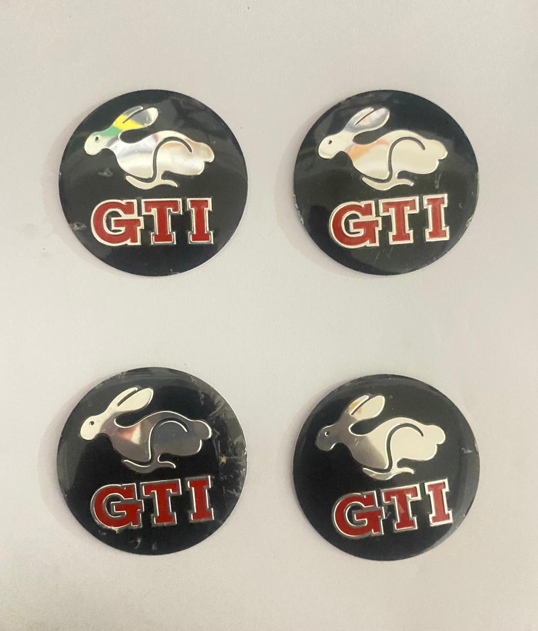 GTI Rabbit Logo - (56mm 2INCH) Abarth Sign Emblem Car Wheel Center Hub Cap Caps Badge Sticker Decal Attractive Sticker