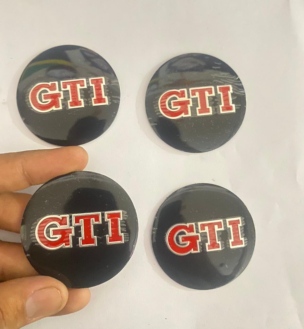 GTI Logo - (56mm 2INCH) Abarth Sign Emblem Car Wheel Center Hub Cap Caps Badge Sticker Decal Versatile Sticker 4 Pieces