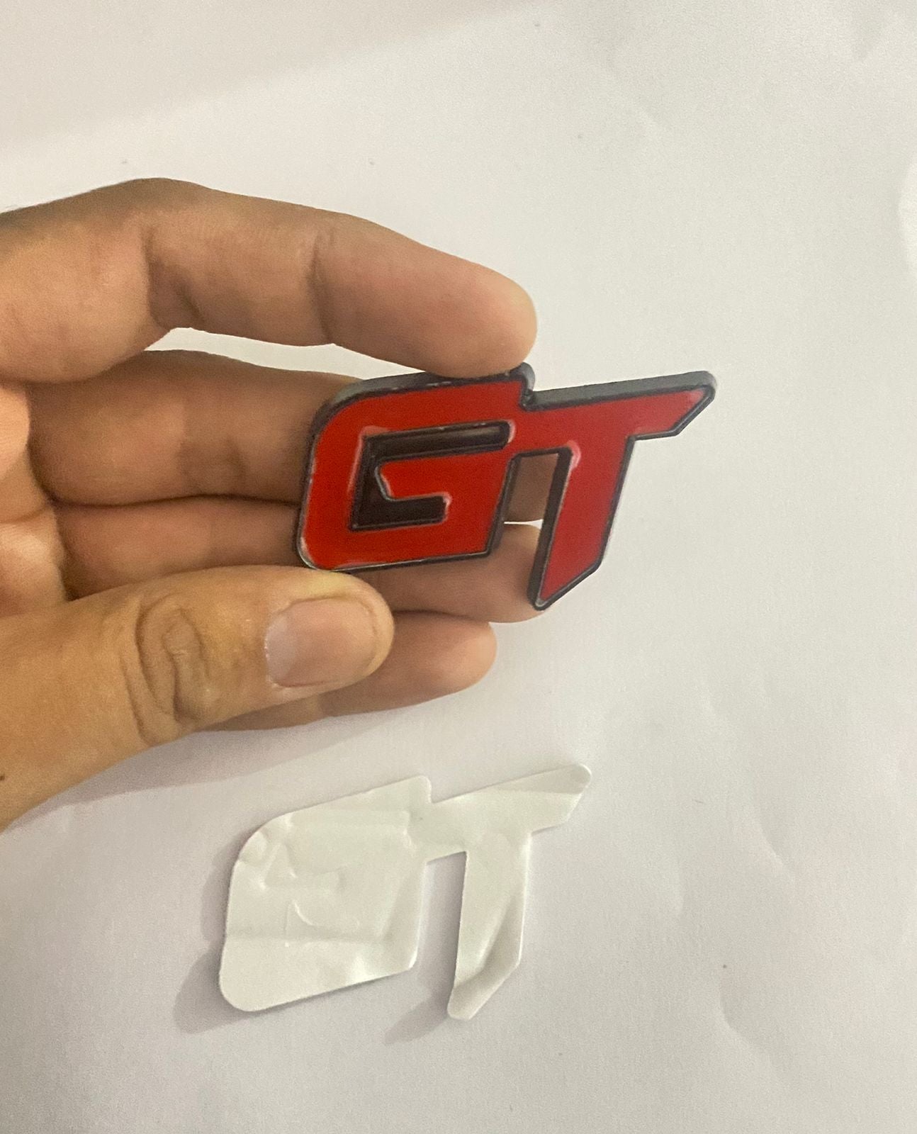 Chrome-GT Small 3D Metal Logo (6.5cmx3.8cm) Car Bike Laptop GT Sticker Car Emblem 3D Badge Decorative Sticker Auto Racing Sport Logo Grand Tourer Decal.