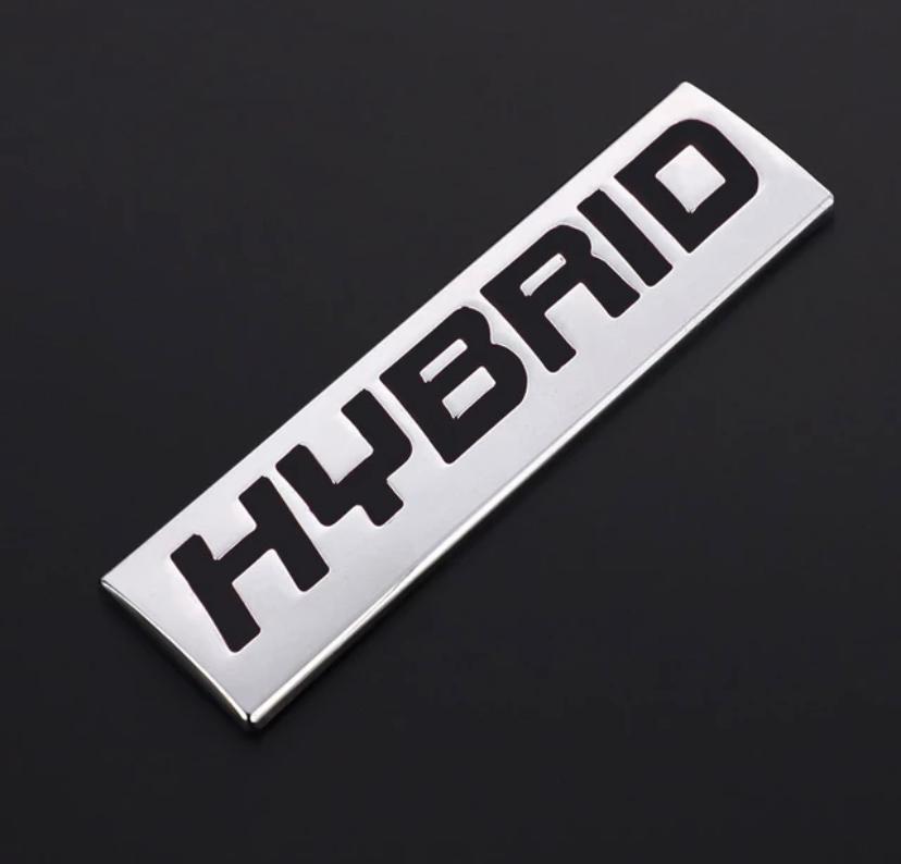Hybrid Logo. Car Bike Metal Hybrid 7.7 x 2 cm Hybrid Sign Logo Auto Racing Sport Sticker Car Emblem Premium 3D Badge Grand Tourer Decal Hybrid 3D Sticker