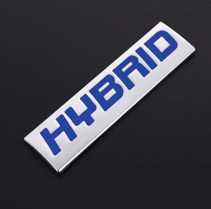 Hybrid Logo. Car Bike Metal Hybrid 7.7 x 2 cm Hybrid Sign Logo Auto Racing Sport Sticker Car Emblem Premium 3D Badge Grand Tourer Decal Hybrid 3D Sticker