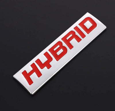 Hybrid Logo. Car Bike Metal Hybrid 7.7 x 2 cm Hybrid Sign Logo Auto Racing Sport Sticker Car Emblem Premium 3D Badge Grand Tourer Decal Hybrid 3D Sticker
