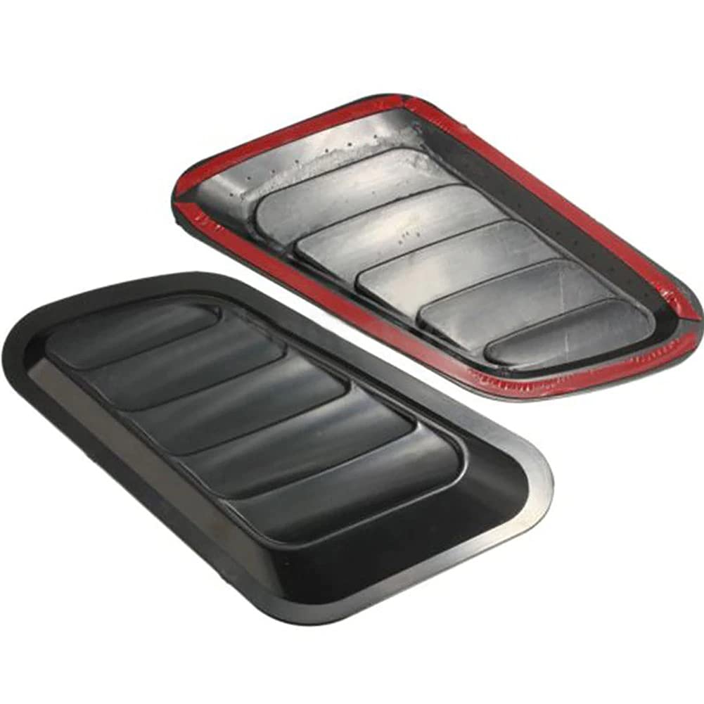Black Bonnet Hood Scoop Decorative Air Flow Intake Vent Cover Universal Car Decorative Vent Cover Stickers For Decoration Auto Accessories