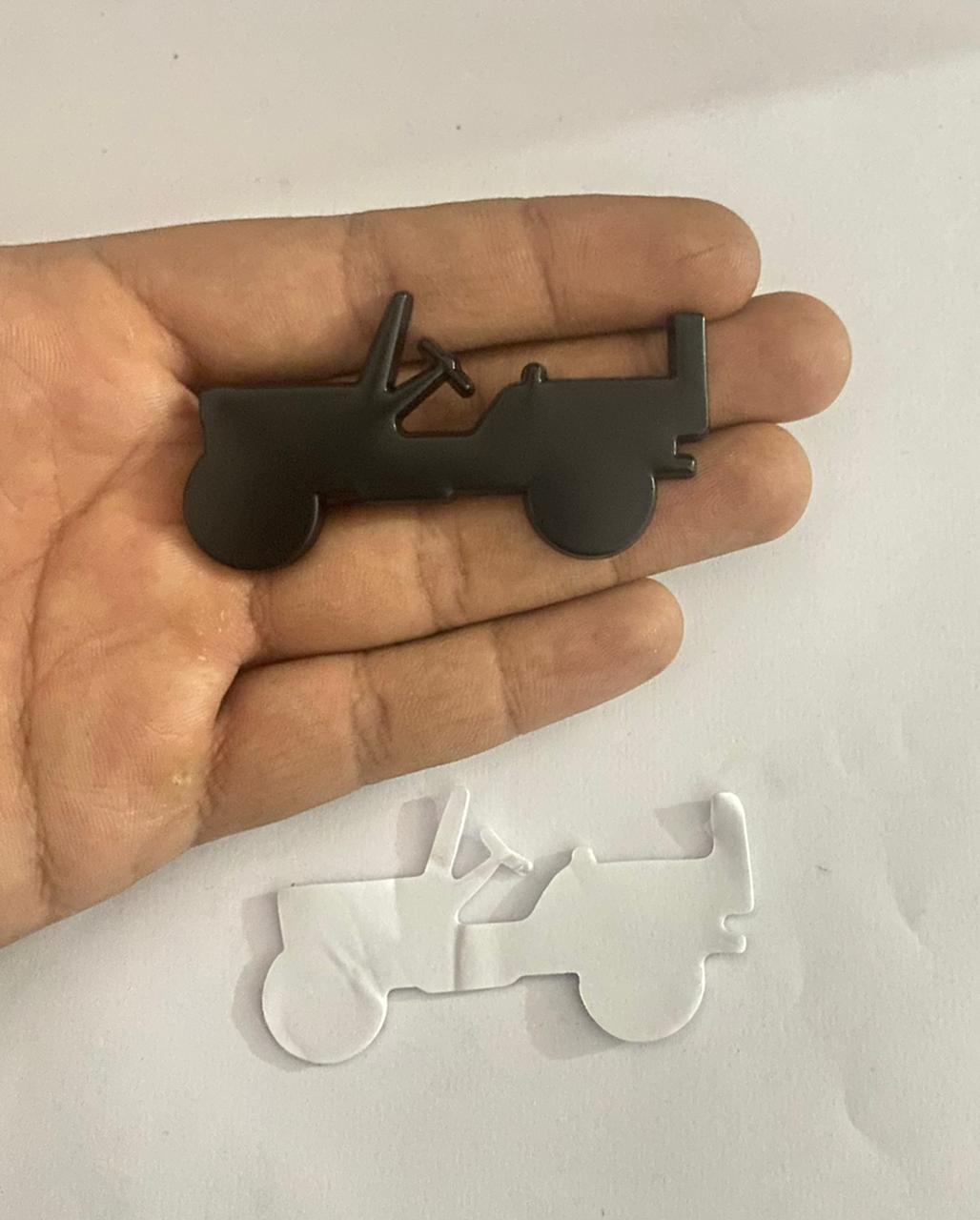 Black 7 x 4Cm Willy Thar Logo Car Bike Metal Willy Thar Logo Car Emblem Premium 3D Badge Auto Racing Sport Sticker Grand Tourer Decal 1 PC