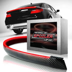 Universal Item Led Trunk Lip Spoiler Black-Carbon Fiber LED Exterior Rear Tail Wing Spoiler Brake Light Strip Splitter FIT for All CAR