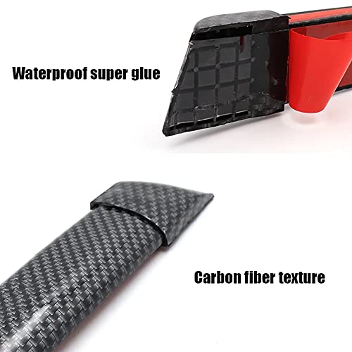 Universal Item Led Trunk Lip Spoiler Black-Carbon Fiber LED Exterior Rear Tail Wing Spoiler Brake Light Strip Splitter FIT for All CAR
