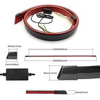 Universal Item Led Trunk Lip Spoiler Black-Carbon Fiber LED Exterior Rear Tail Wing Spoiler Brake Light Strip Splitter FIT for All CAR