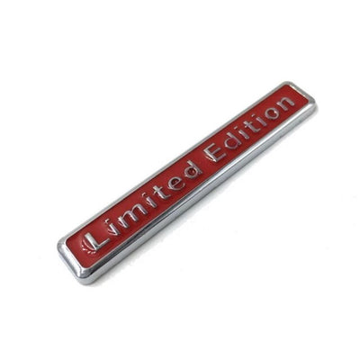 Universal Stickers Car Emblem 3D Badge Auto Racing Sport Sticker Grand Tourer Decal (Chrome RED Limited Edition Logo(7x1cm)