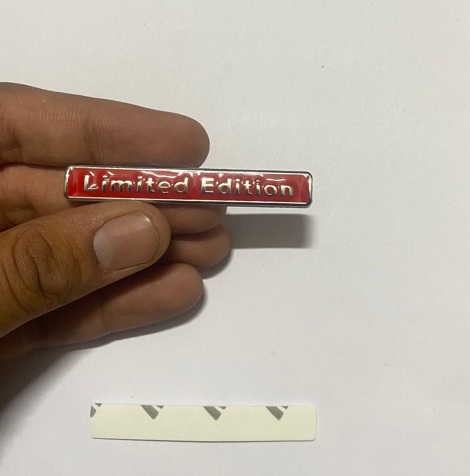 Universal Stickers Car Emblem 3D Badge Auto Racing Sport Sticker Grand Tourer Decal (Chrome RED Limited Edition Logo(7x1cm)