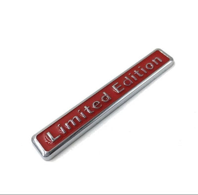 Universal Stickers Car Emblem 3D Badge Auto Racing Sport Sticker Grand Tourer Decal (Chrome RED Limited Edition Logo(7x1cm)