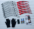 4 Tire Tyre Stickers for 4 Tire Tyres Customized Permanent Rubber Tire Tyres Sticker Auto Accessories (2 Glue + 2 Gloves Included) (Michelin TYRE Sticker)