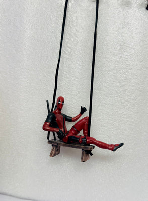 Model 3 Rearview Mirror Hanging Deadpool Action Figure PVC Model Car Swinging Ornament Action Figure for Car Interior Universal Auto Accessories
