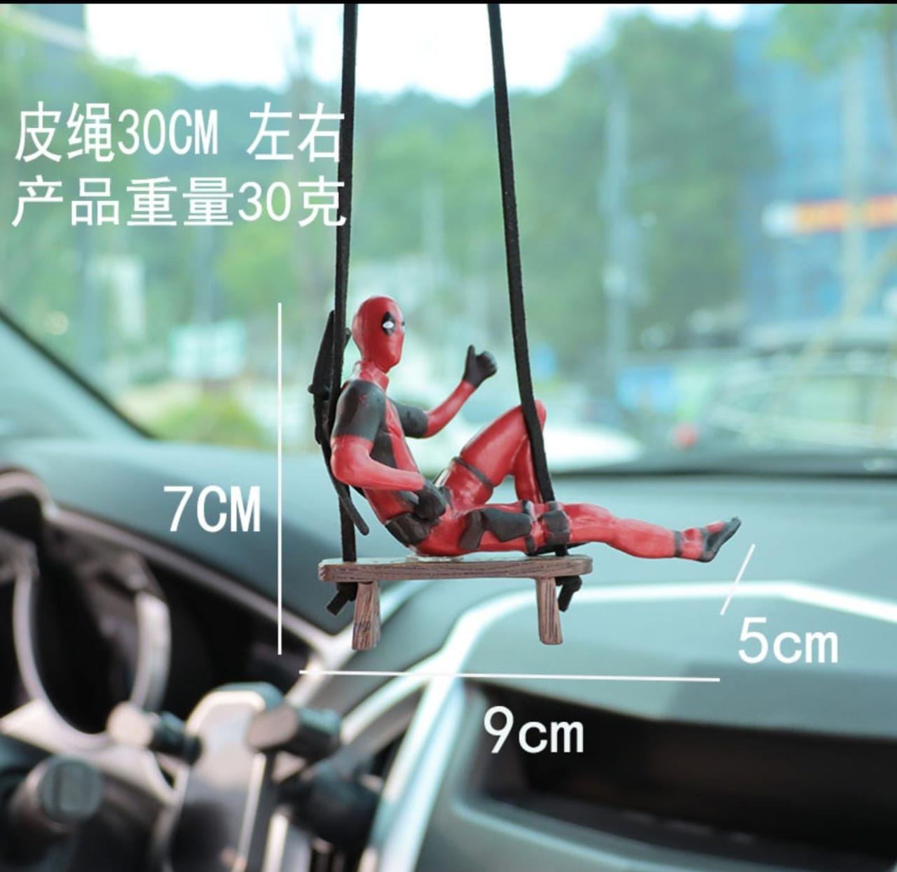 Model 3 Rearview Mirror Hanging Deadpool Action Figure PVC Model Car Swinging Ornament Action Figure for Car Interior Universal Auto Accessories