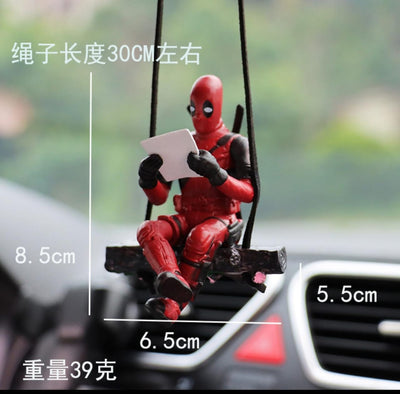 Model 4 Rearview Mirror Hanging Deadpool Action Figure PVC Model Car Swinging Action Figure for Car Interior Decor Auto Accessories