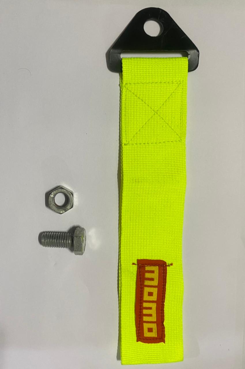MOMO CAR Truck Tow Belt Strap NEON Universal Front Rear Tow Strap Tow Hook Towing Belt (Nylon, 1000 kg Pull Capacity 1 Piece