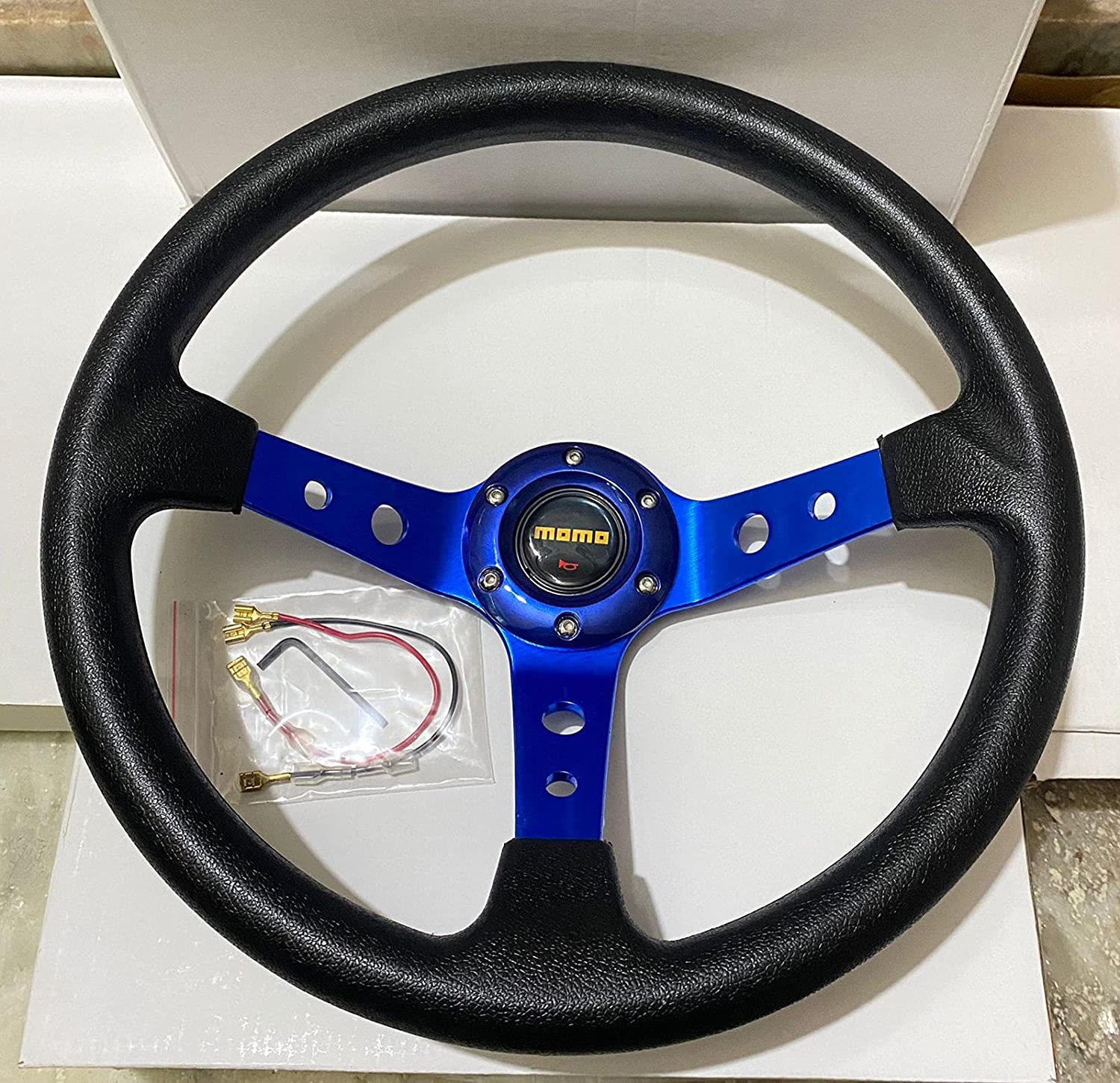 14INCH MOMO DEEP STEERING STYLE Look Rally Race Off Road with HUB Free Universal Steering Wheel for Sports Car Sporty Style Steerings 14INCH Momo Steerings-1 Piece