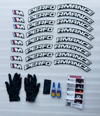 M-Performance Tyre Sticker for 4 Tire Tyres Customized Permanent Rubber Tire Tyres Sticker Decorative Stiicker (2 Glue+2 Gloves Included