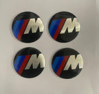 4PC M-Power Wheel Logo (56mm 2INCH) M Power Sign Sticker Emblem, Car Wheel Center Hub, Cap-Caps Badge Sticker Decal.