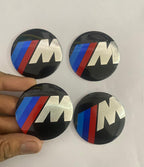 4PC M-Power Wheel Logo (56mm 2INCH) M Power Sign Sticker Emblem, Car Wheel Center Hub, Cap-Caps Badge Sticker Decal.