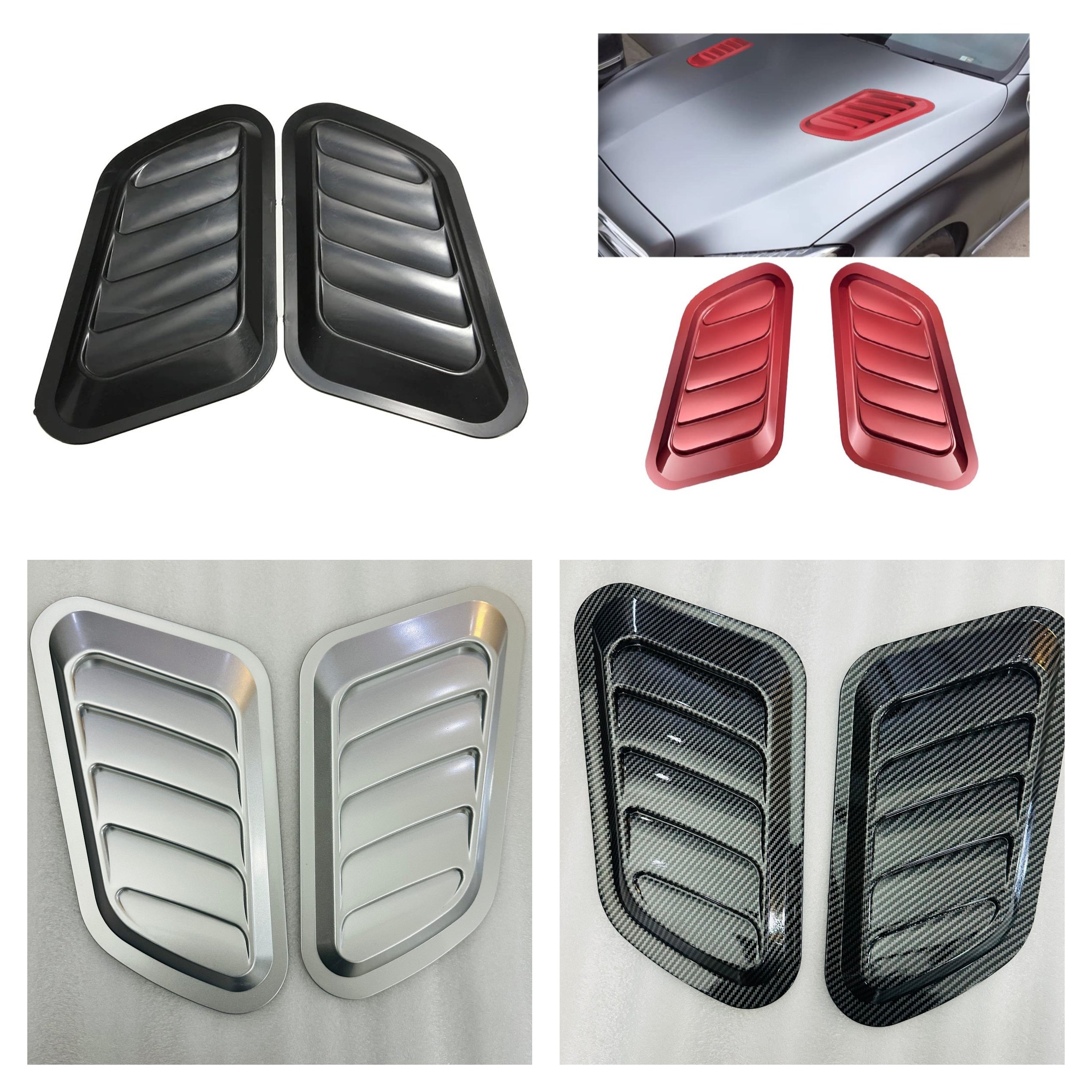 Bonnet Hood Scoop Decorative Air Flow Intake Vent Cover Universal Car Decorative Vent Cover Stickers For Decoration Auto Accessories