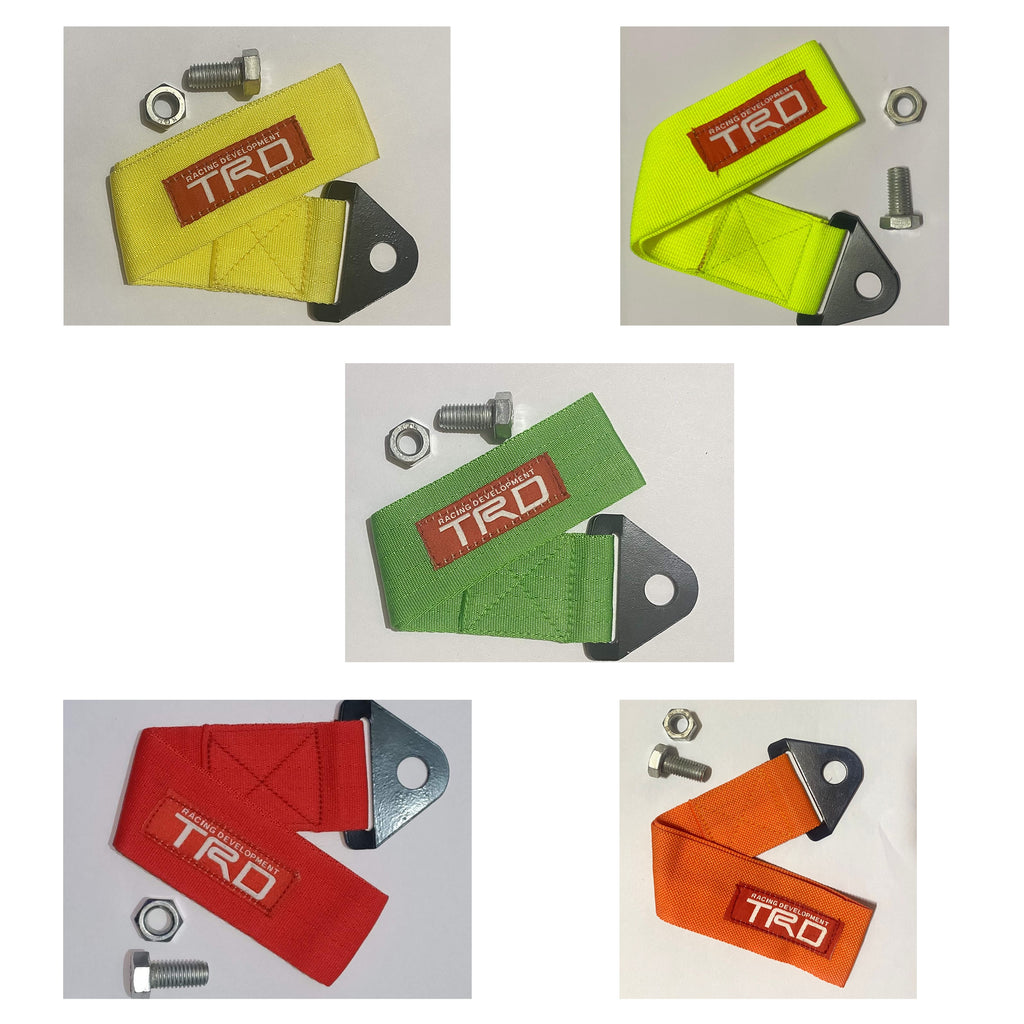 TRD Racing Tow Belt &amp; Strap || TRD Racing Premium Universal Front &amp; Rear Tow Strap/Tow Hook Towing Belt (Nylon, 1000 kg Pull Capacity)