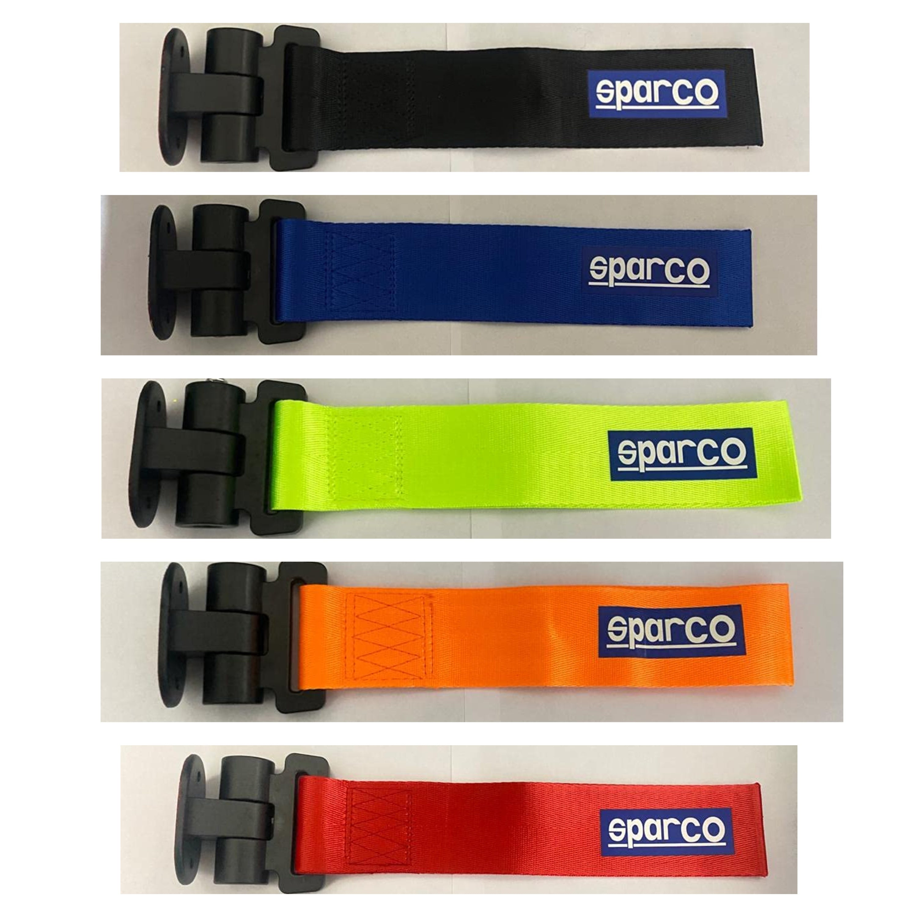 Sparco Car Tow Hook Racing Style Trailer Hook Sticker Rear Tow Strap Tow Hook Towing Belt Car Bumper for Decoration Compatible with All Vehicle Sparco Dummy Hook.