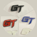 Chrome-GT Small 3D Metal Logo (6.5cmx3.8cm) Car Bike Laptop GT Sticker Car Emblem 3D Badge Decorative Sticker Auto Racing Sport Logo Grand Tourer Decal.