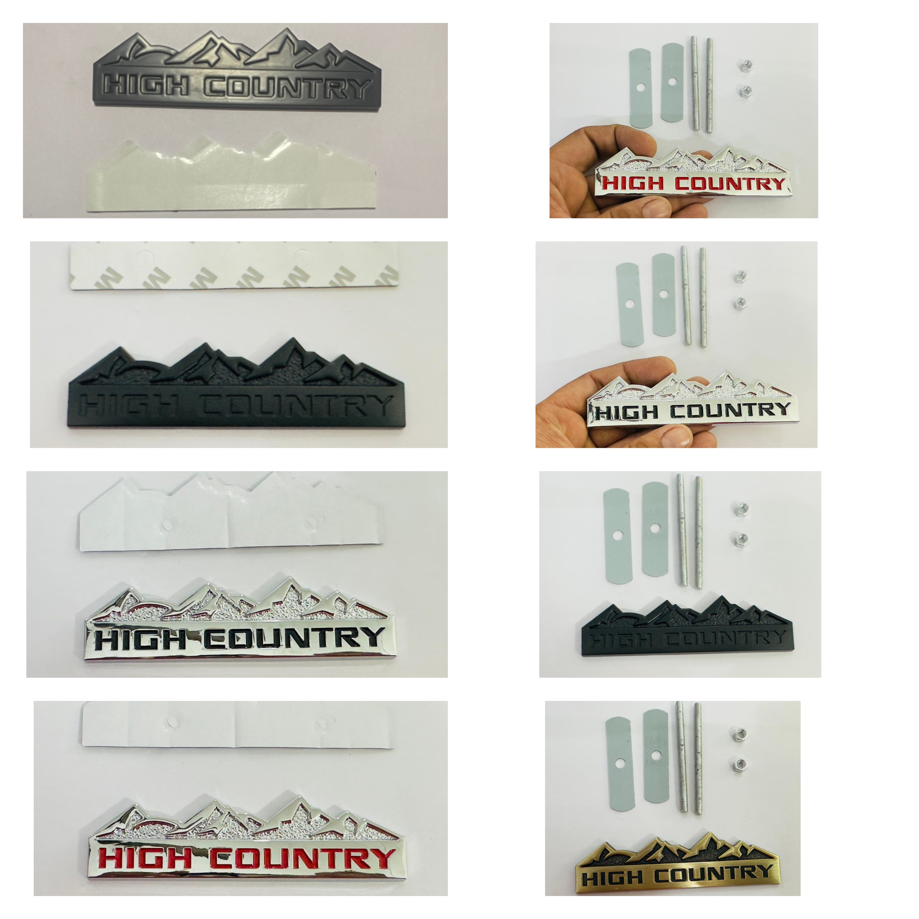 HIGH Country Golden Sticker 4x4 Off Road-Logo Car Emblem 3D Badge Auto Racing Sport Sticker 13.5cmx4cm Grand Tourer Decal Versatile Sticker