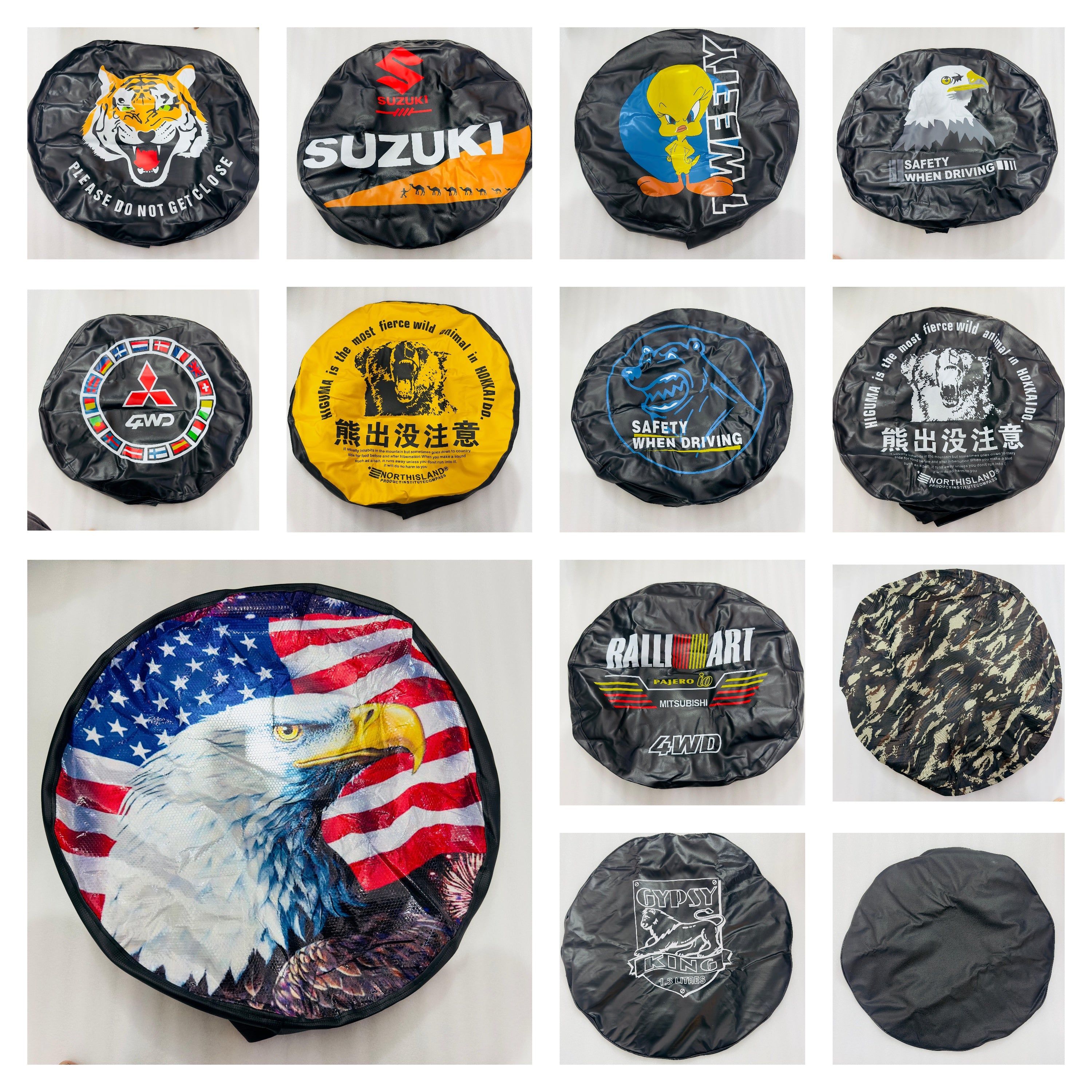 Soft Rear Wheel Stepney Cover 16 Inch 17 Inch Tyre Tire Cover Fit for All Car Spare Tire Tyre Cover, Universal 4X4 Car 1PC, Tire Tyre Protection Accessories.