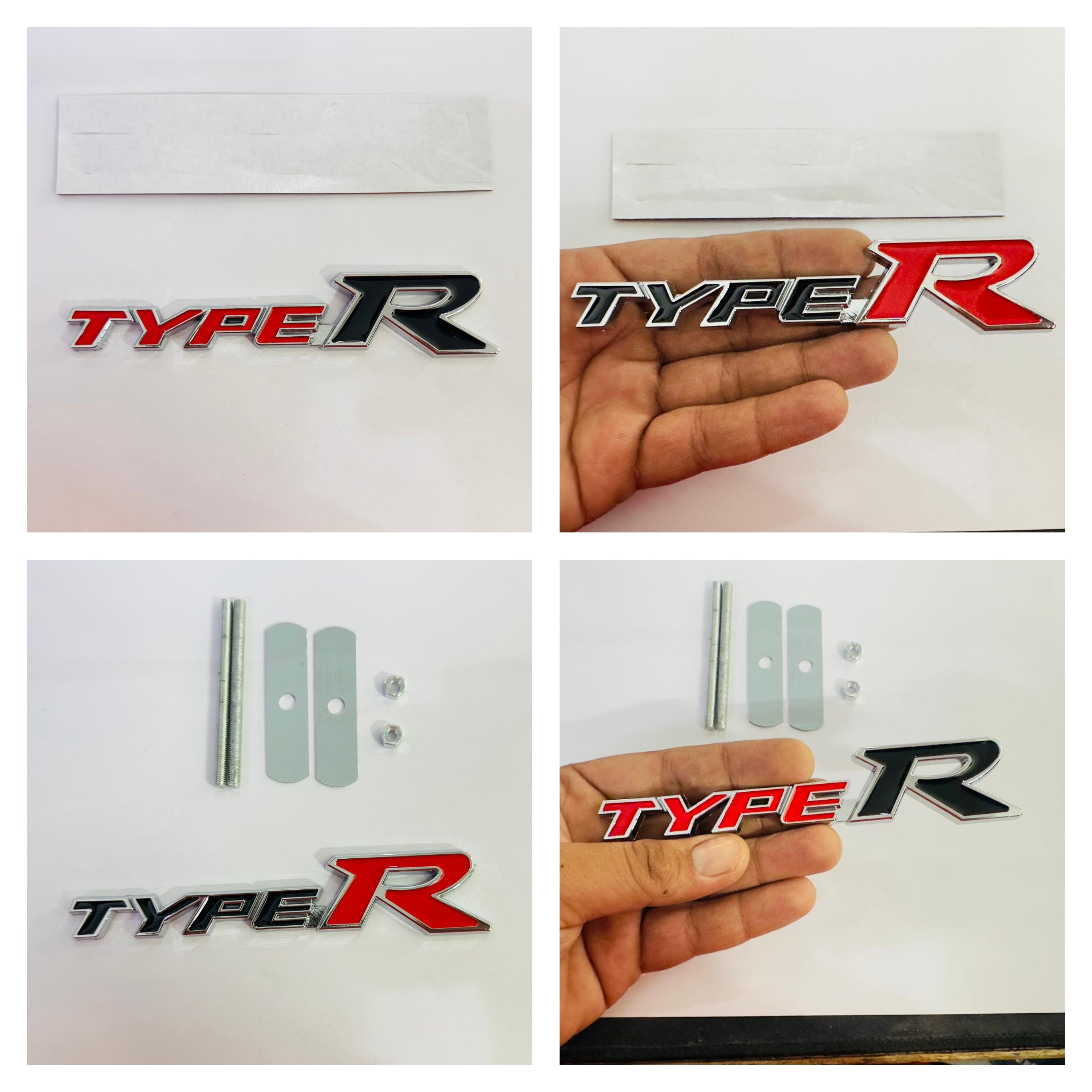 Metal Stickers &amp; Logo Car Emblem 3D Badge Auto Racing Sport Sticker Grand Tourer Decal Attractive Metal Stickers &amp; Logo.. (Type-R 14.5x3cm Metal Logo)