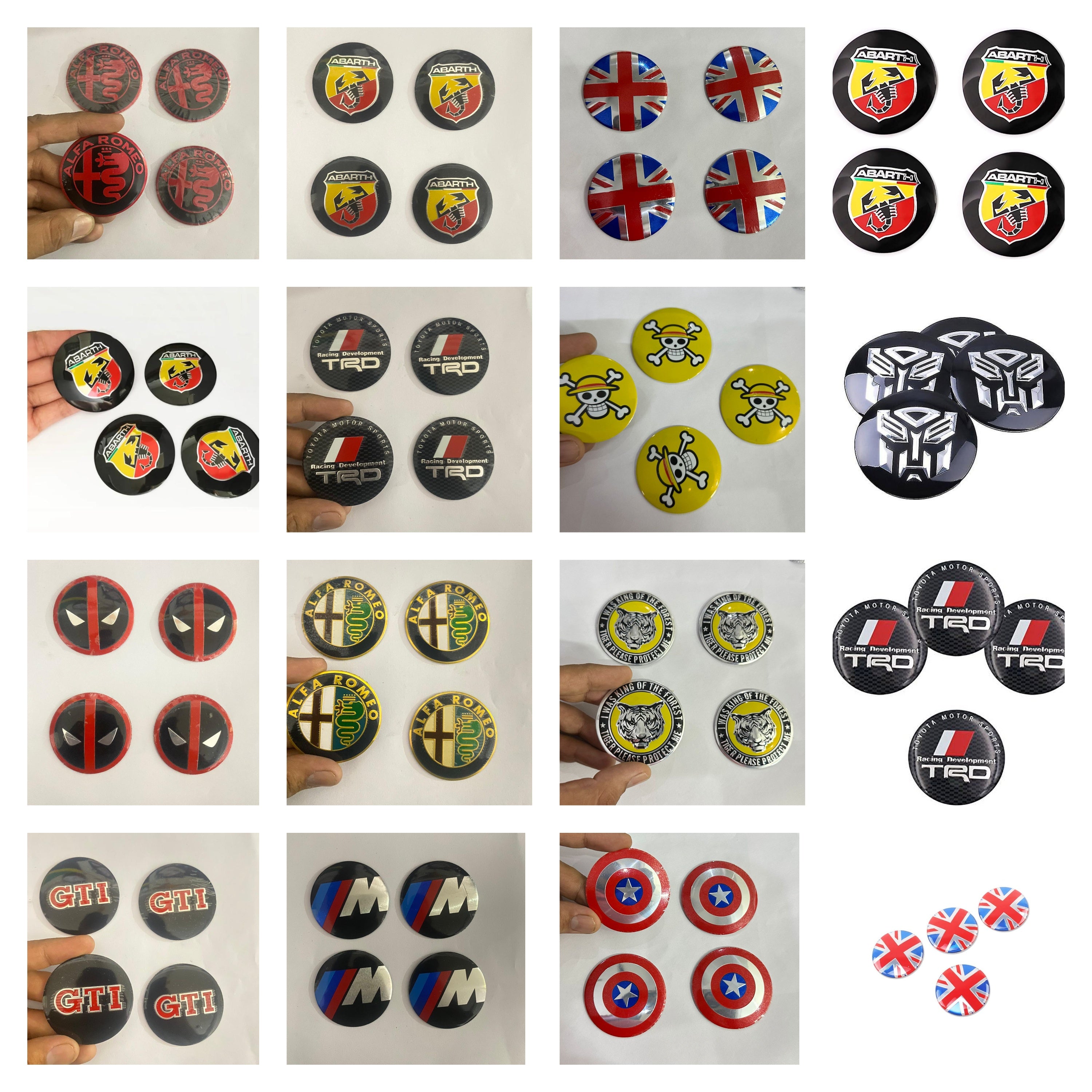 Emblem Car Wheel Center Hub Cap The Punisher Skull Caps Badge Sticker Decal 56mm 2INCH