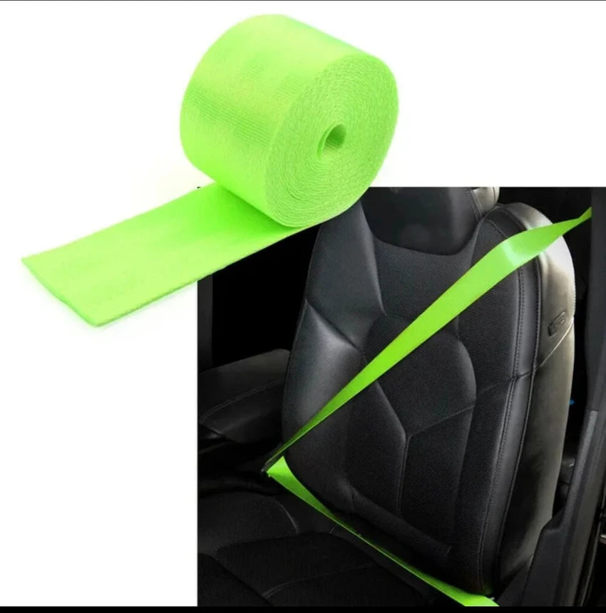 Neon 3.6m 1PC, Car Seat Belt (Webbing Pad) Interior Accessory JDM DRIFTING SPORTS Universal For Car 3.6 Seat Belt Webbing pad
