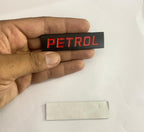 (Black RED) Petrol Sign Sticker (7.7 x 2 cm) Car Bike Metal Petrol Sign Logo Car Emblem Premium 3D Badge Auto Racing Sport Sticker Grand Tourer Decal (Petrol 3D Sticker)