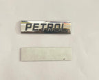 Petrol Sticker- (Chrome Black) - (7.7 x 2 cm) Car Bike Metal Car Emblem Premium Petrol Sign Logo Auto Racing Sport Sticker 3D Badge Grand Tourer Decal.