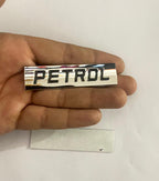 Petrol Sticker- (Chrome Black) - (7.7 x 2 cm) Car Bike Metal Car Emblem Premium Petrol Sign Logo Auto Racing Sport Sticker 3D Badge Grand Tourer Decal.