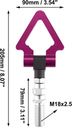 1PC, PURPLE METAL TRIANGLE HOOK Auto Car Track Racing Front Rear Bumper Screw on Tow Hook Trailer Ring for BMW 3 5 7 Series Z3 Z4 for Mini Cooper Triangle