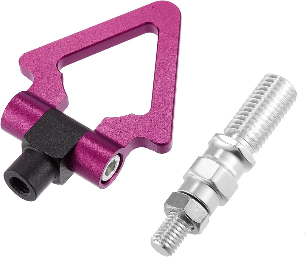 1PC, PURPLE METAL TRIANGLE HOOK Auto Car Track Racing Front Rear Bumper Screw on Tow Hook Trailer Ring for BMW 3 5 7 Series Z3 Z4 for Mini Cooper Triangle