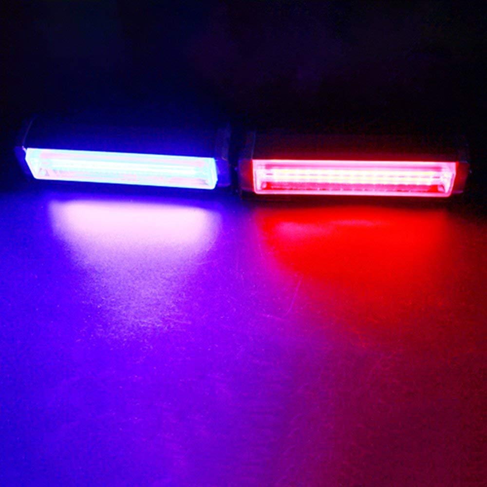 Red Blue & White 2 Cob Federal Car Flasher LED Lighting Effect, Multiple Modes Remote Control Car Fancy Lights Mini Light Bar for SUV's 4X4