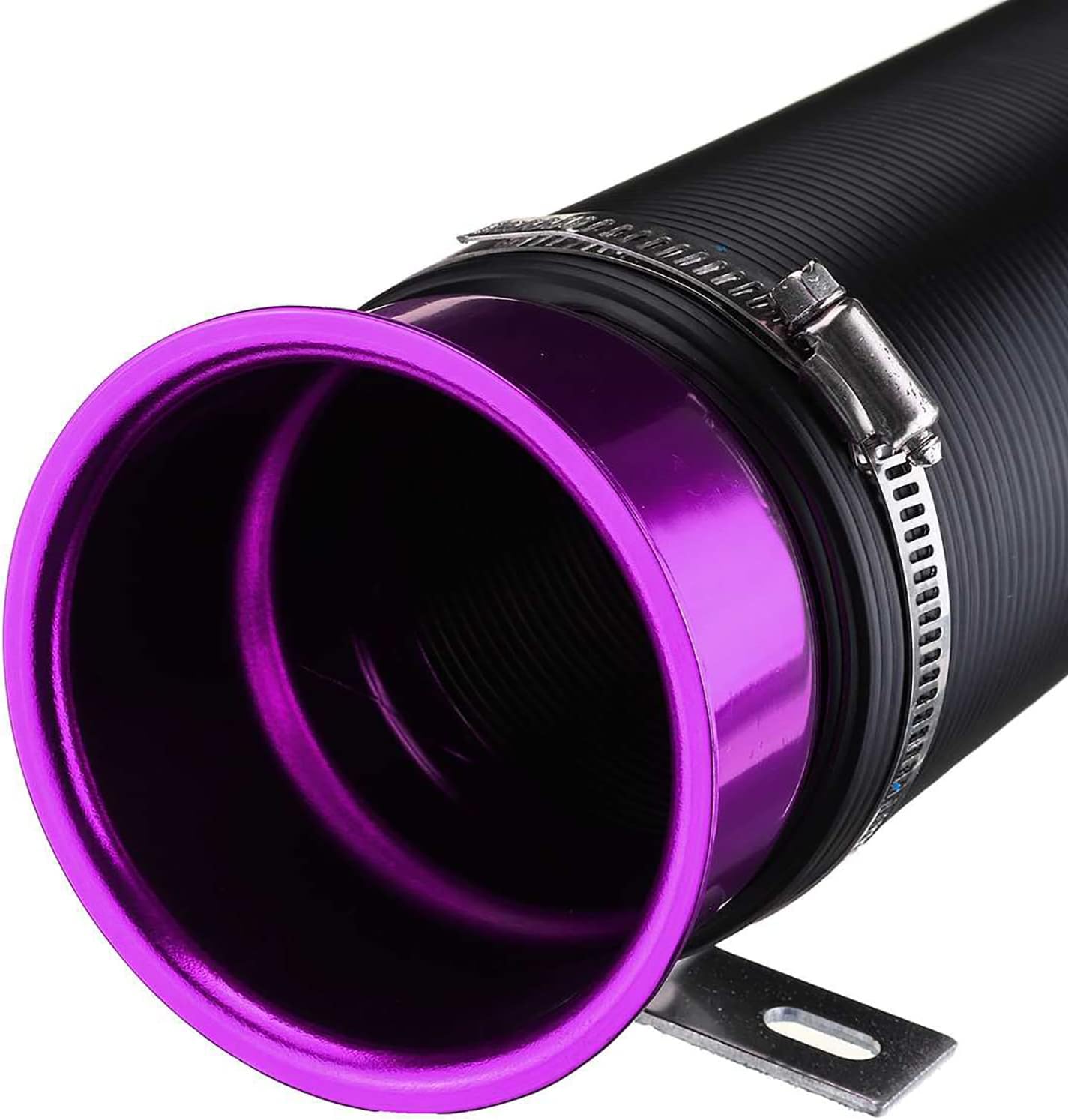 PURPLE Turbine Intake Guide Pipe Air Intake Pipe 76MM 3inch Adjustable flexible hose Car Cold Air Turbo Intake Inlet Pipe Universal Pipe Air Intake Flexiblke Pipe-1PC