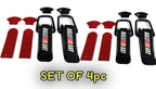 RALLIART Car Big Boot Bonnet Side Bumper Guards Toggle Fasteners Catch Clips 4PCS