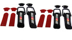RALLIART Car Big Boot Bonnet Side Bumper Guards Toggle Fasteners Catch Clips 4PCS